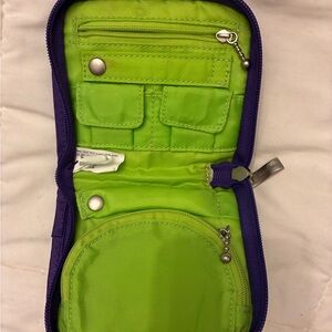 Baggallini Vibrant Purple and green Travel Jewelry Organizer